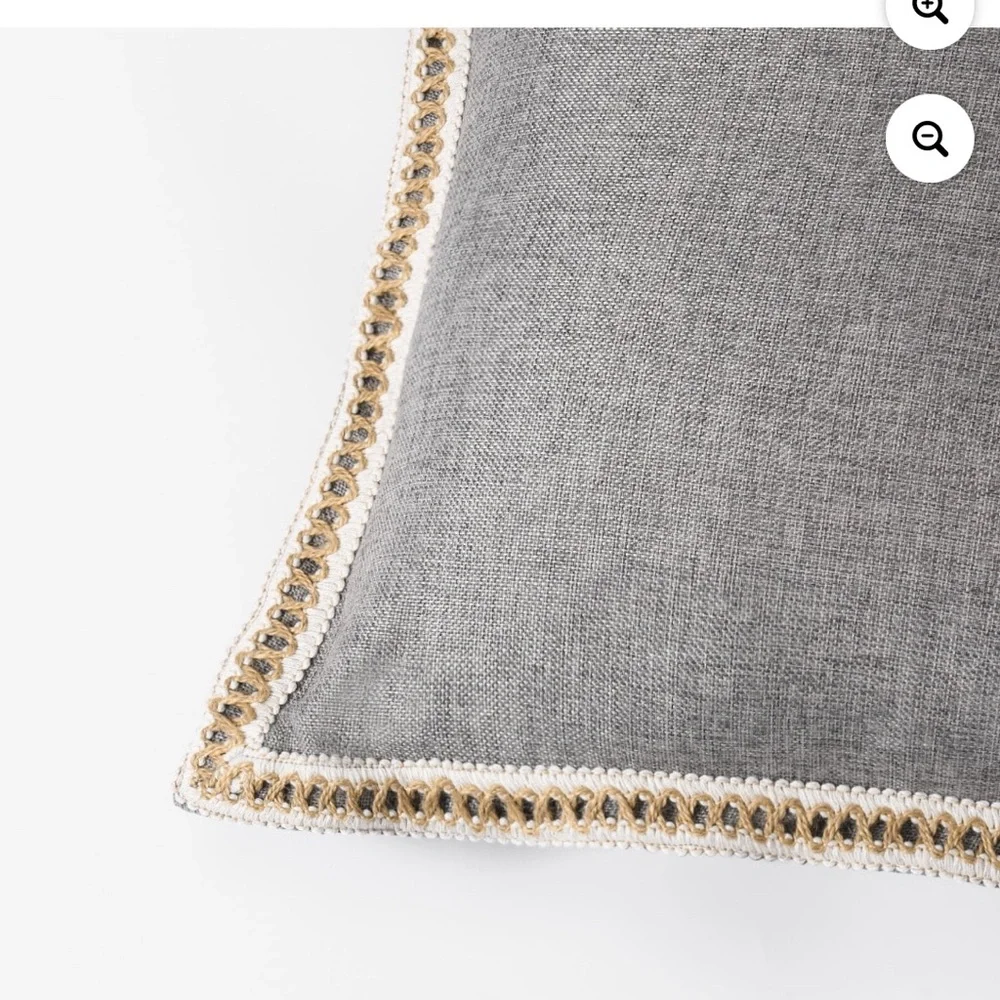 Elegant Gray Throw Pillow cover. No insert pillow included 005
